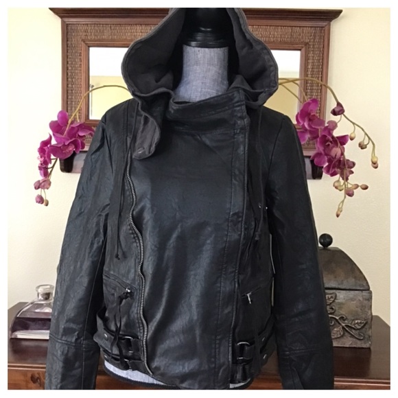 Free People Cleo Vegan Moto Hooded Jacket. NWT. - Picture 7 of 13